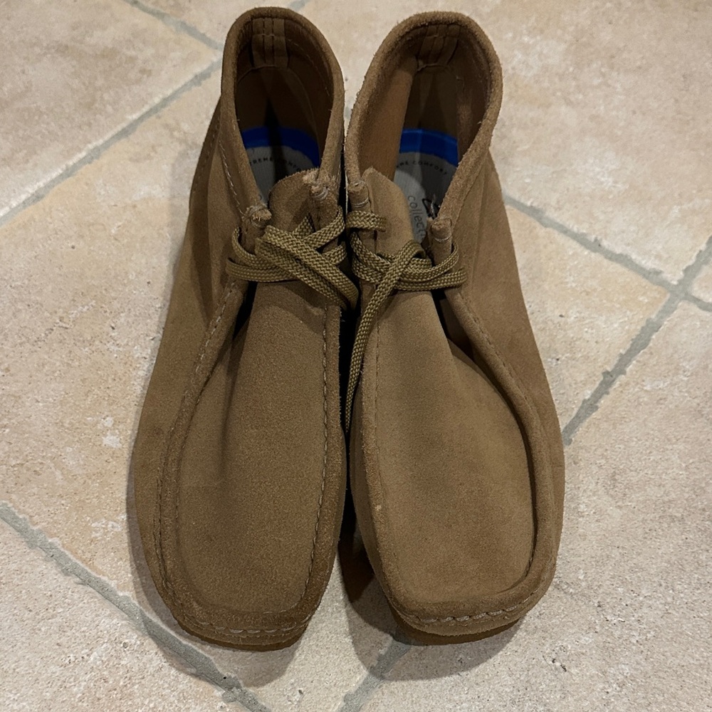 Clarks Tan Chukka Wallabee Suede Boots for Men 13 worn 1x EUC Like New